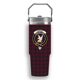 ScotsTee Shop Scottish Lindsay 1 Crest Tartan Flip Straw Tumbler 20oz 30oz