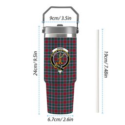 ScotsTee Shop Scottish Spens Modern Clan Crest Tartan Flip Straw Tumbler 20oz 30oz
