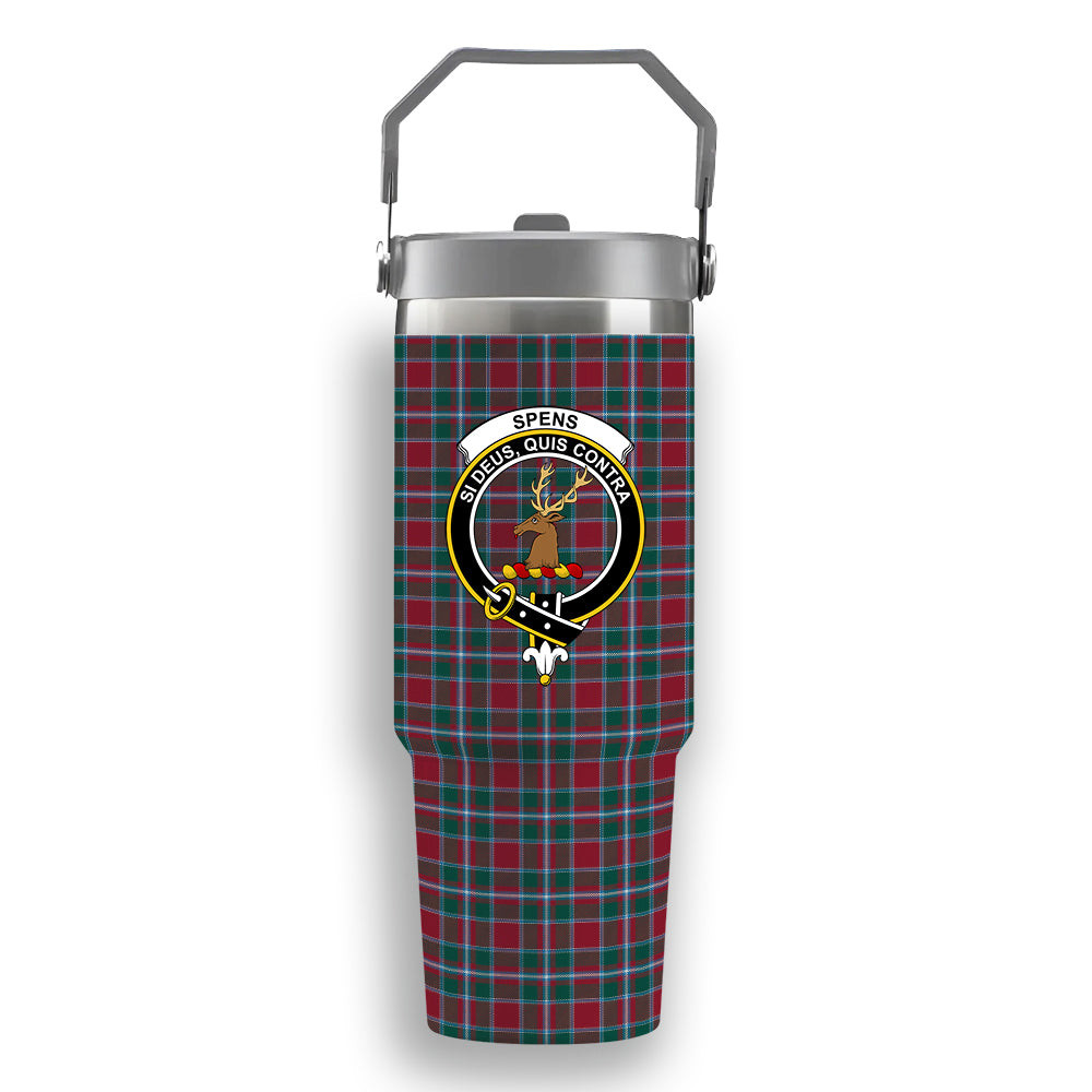 ScotsTee Shop Scottish Spens Modern Clan Crest Tartan Flip Straw Tumbler 20oz 30oz