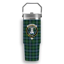 ScotsTee Shop Scottish MacCallum Ancient Crest Tartan Flip Straw Tumbler 20oz 30oz