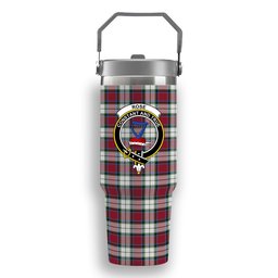 ScotsTee Shop Scottish Rose Dress Modern Crest Tartan Flip Straw Tumbler 20oz 30oz