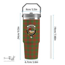 ScotsTee Shop Scottish McDonald of Kingsburgh Ancient Crest Tartan Flip Straw Tumbler 20oz 30oz
