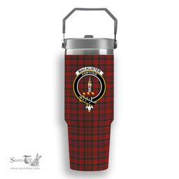 ScotsTee Shop Scottish MacAlister 1820 Crest Tartan Flip Straw Tumbler 20oz 30oz