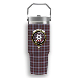 ScotsTee Shop Scottish Jardine of Castlemilk Modern Crest Tartan Flip Straw Tumbler 20oz 30oz