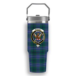ScotsTee Shop Scottish Wishart Hunting Modern Clan Crest Tartan Flip Straw Tumbler 20oz 30oz