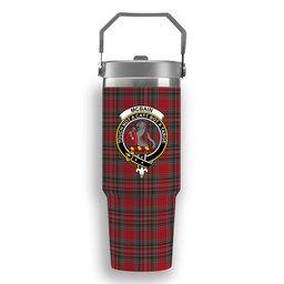 ScotsTee Shop Scottish McBain Crest Tartan Flip Straw Tumbler 20oz 30oz