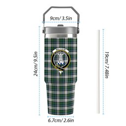 ScotsTee Shop Scottish Malcolm Dress Ancient Crest Tartan Flip Straw Tumbler 20oz 30oz