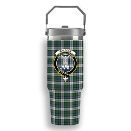 ScotsTee Shop Scottish Malcolm Dress Ancient Crest Tartan Flip Straw Tumbler 20oz 30oz