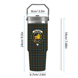 ScotsTee Shop Scottish MacTavish Hunting Crest Tartan Flip Straw Tumbler 20oz 30oz