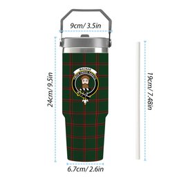 ScotsTee Shop Scottish MacNab Ancient 1 Crest Tartan Flip Straw Tumbler 20oz 30oz