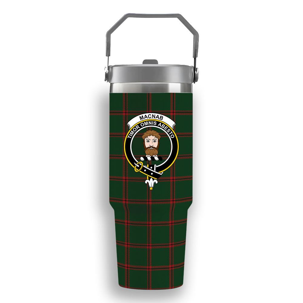 ScotsTee Shop Scottish MacNab Ancient 1 Crest Tartan Flip Straw Tumbler 20oz 30oz
