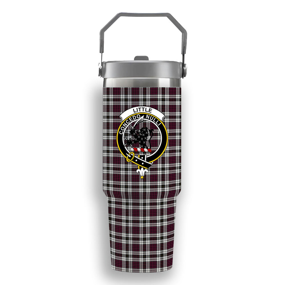 ScotsTee Shop Scottish Little Dress Modern Crest Tartan Flip Straw Tumbler 20oz 30oz