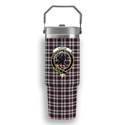 ScotsTee Shop Scottish Little Dress Modern Crest Tartan Flip Straw Tumbler 20oz 30oz