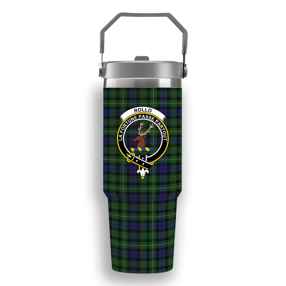ScotsTee Shop Scottish Rollo Crest Tartan Flip Straw Tumbler 20oz 30oz