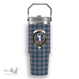 ScotsTee Shop Scottish Napier Modern Crest Tartan Flip Straw Tumbler 20oz 30oz