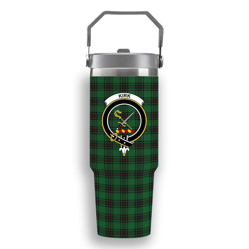 ScotsTee Shop Scottish Kircaldy SC Crest Tartan Flip Straw Tumbler 20oz 30oz