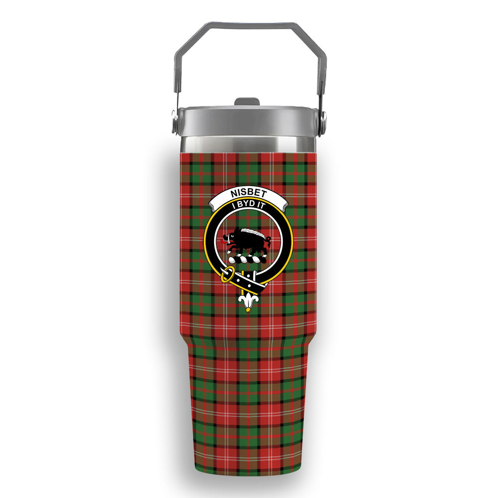 ScotsTee Shop Scottish Nisbet Ancient Crest Tartan Flip Straw Tumbler 20oz 30oz