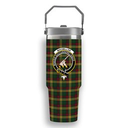 ScotsTee Shop Scottish MacMillan Ancient Crest Tartan Flip Straw Tumbler 20oz 30oz