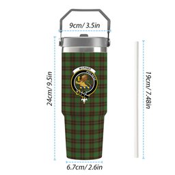 ScotsTee Shop Scottish McPhee Hunting Ancient Crest Tartan Flip Straw Tumbler 20oz 30oz