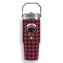 ScotsTee Shop Scottish Little Crest Tartan Flip Straw Tumbler 20oz 30oz