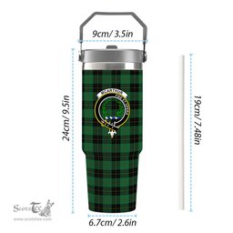 ScotsTee Shop Scottish McArthur-Fox Hunting Ancient Crest Tartan Flip Straw Tumbler 20oz 30oz