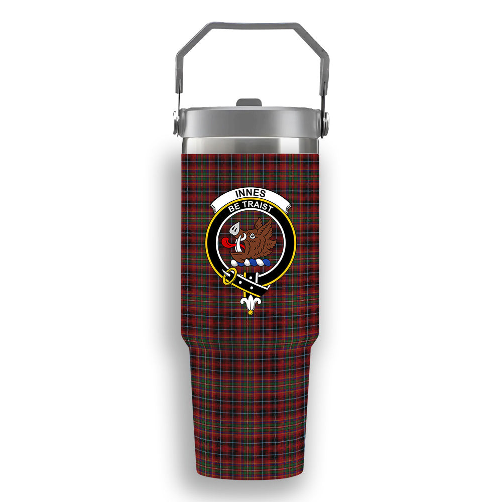 ScotsTee Shop Scottish Innes 1 Crest Tartan Flip Straw Tumbler 20oz 30oz