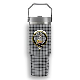 ScotsTee Shop Scottish Wallace Dress Crest Tartan Flip Straw Tumbler 20oz 30oz
