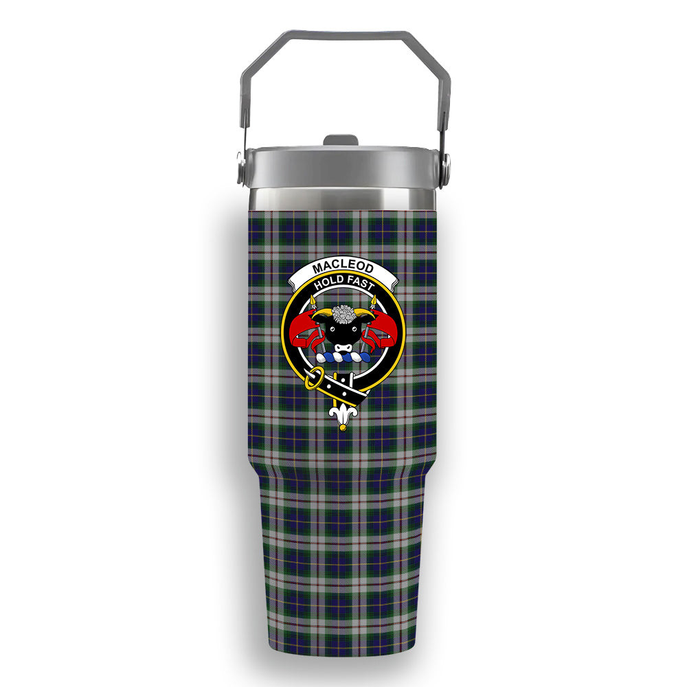 ScotsTee Shop Scottish MacLeod Of Californian Crest Tartan Flip Straw Tumbler 20oz 30oz