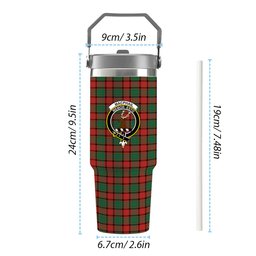 ScotsTee Shop Scottish MacPhail Ancient Crest Tartan Flip Straw Tumbler 20oz 30oz