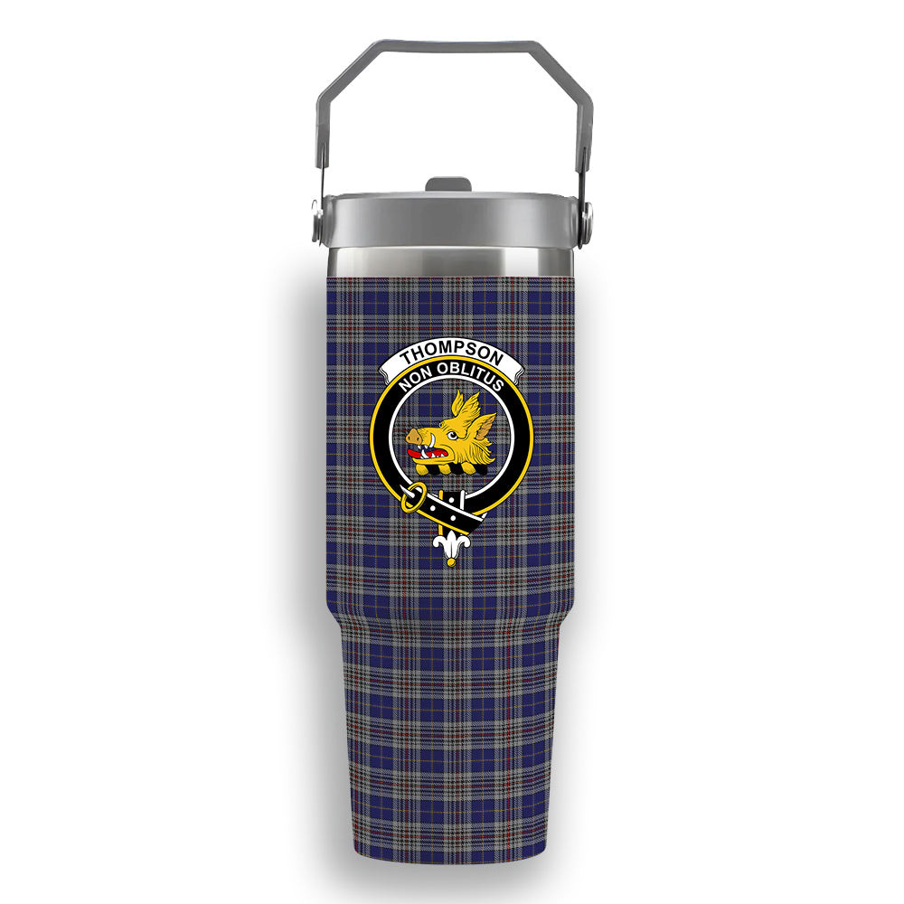 ScotsTee Shop Scottish Thompson Variant Crest Tartan Flip Straw Tumbler 20oz 30oz