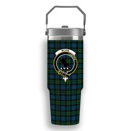 ScotsTee Shop Scottish McKie Crest Tartan Flip Straw Tumbler 20oz 30oz