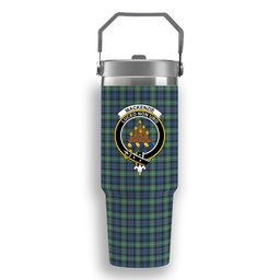ScotsTee Shop Scottish MacKenzie Ancient Crest Tartan Flip Straw Tumbler 20oz 30oz