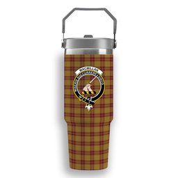 ScotsTee Shop Scottish MacMillan Dress Crest Tartan Flip Straw Tumbler 20oz 30oz