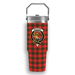 ScotsTee Shop Scottish MacPhee Modern Crest Tartan Flip Straw Tumbler 20oz 30oz