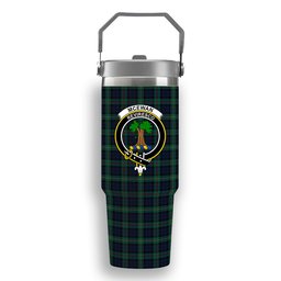 ScotsTee Shop Scottish McEwan Modern Crest Tartan Flip Straw Tumbler 20oz 30oz