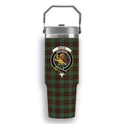 ScotsTee Shop Scottish McFie Hunting Modern Crest Tartan Flip Straw Tumbler 20oz 30oz