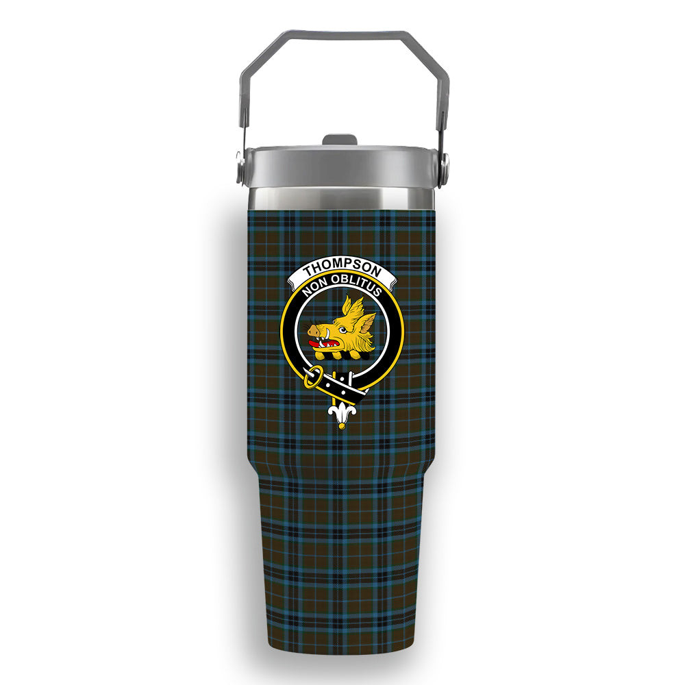 ScotsTee Shop Scottish Thompson Hunting Crest Tartan Flip Straw Tumbler 20oz 30oz