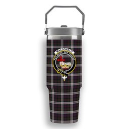 ScotsTee Shop Scottish MacDonald Dress Crest Tartan Flip Straw Tumbler 20oz 30oz