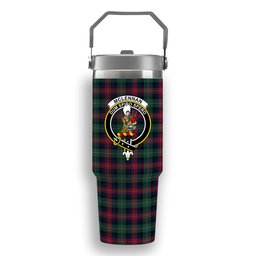 ScotsTee Shop Scottish McLennan Modern Crest Tartan Flip Straw Tumbler 20oz 30oz