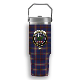 ScotsTee Shop Scottish McLaine of Lochbuie Hunting Modern Crest Tartan Flip Straw Tumbler 20oz 30oz