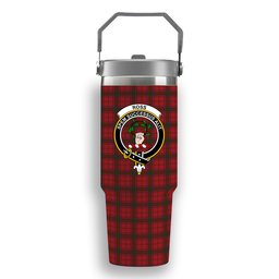 ScotsTee Shop Scottish Ross 7 Crest Tartan Flip Straw Tumbler 20oz 30oz