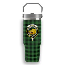 ScotsTee Shop Scottish McIver Hunting Ancient Crest Tartan Flip Straw Tumbler 20oz 30oz