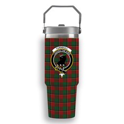 ScotsTee Shop Scottish Turnbull Dress Crest Tartan Flip Straw Tumbler 20oz 30oz