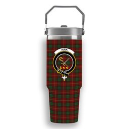 ScotsTee Shop Scottish Kirk Crest Tartan Flip Straw Tumbler 20oz 30oz