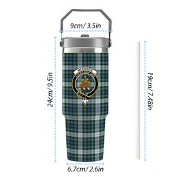 ScotsTee Shop Scottish McKenzie Dress Ancient Crest Tartan Flip Straw Tumbler 20oz 30oz