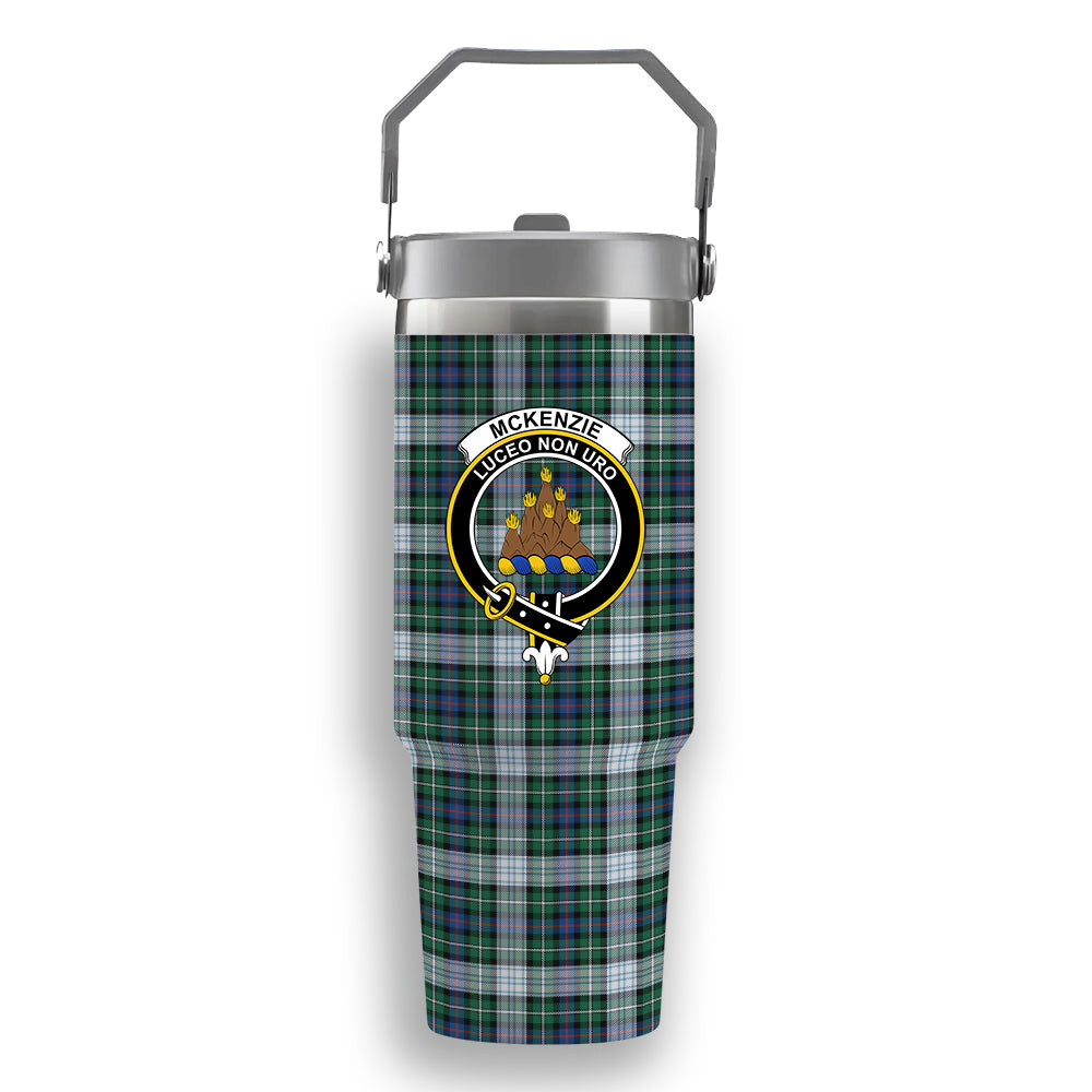 ScotsTee Shop Scottish McKenzie Dress Ancient Crest Tartan Flip Straw Tumbler 20oz 30oz