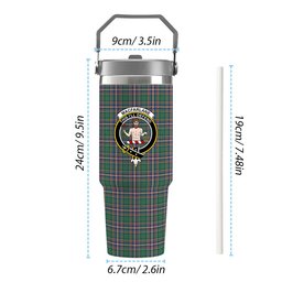 ScotsTee Shop Scottish MacFarlane Hunting Ancient Crest Tartan Flip Straw Tumbler 20oz 30oz