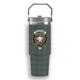 ScotsTee Shop Scottish MacFarlane Hunting Ancient Crest Tartan Flip Straw Tumbler 20oz 30oz