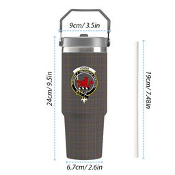 ScotsTee Shop Scottish Young Weathered Clan Crest Tartan Flip Straw Tumbler 20oz 30oz