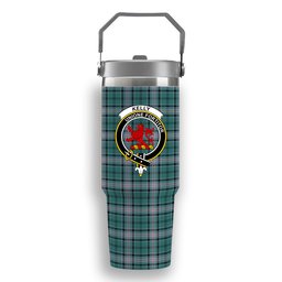 ScotsTee Shop Scottish Kelly of Sleat Hunting Modern Crest Tartan Flip Straw Tumbler 20oz 30oz